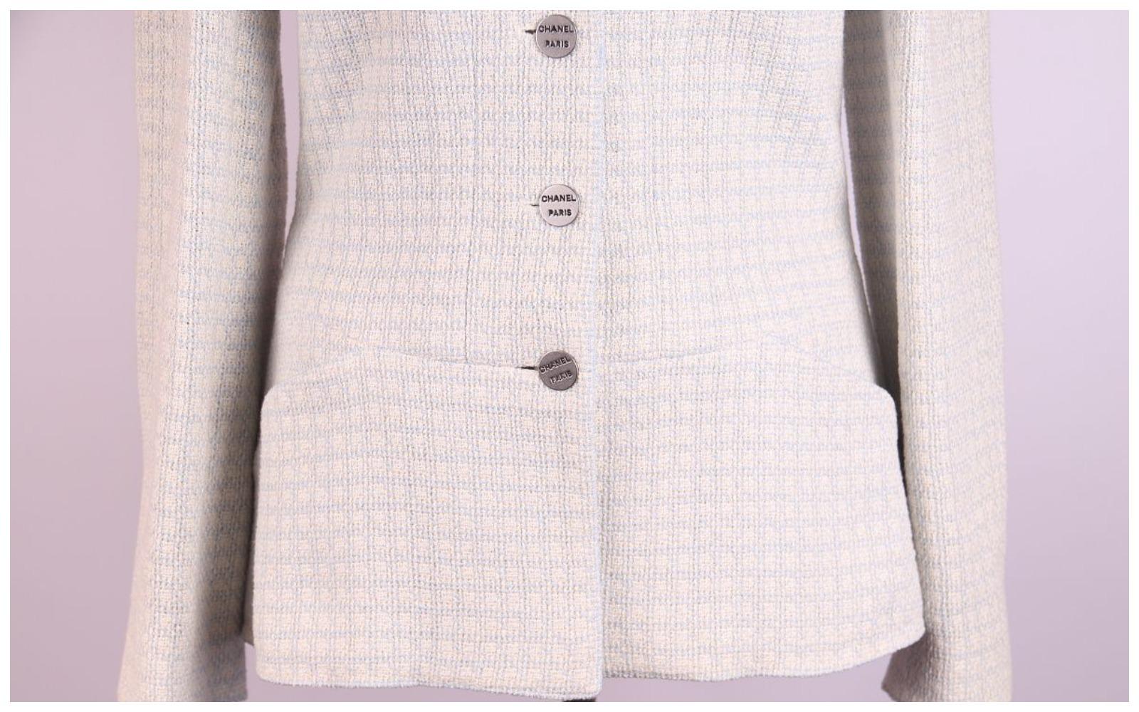Women's Chanel Cream Blazer Jacket Cruise 2000 For Sale
