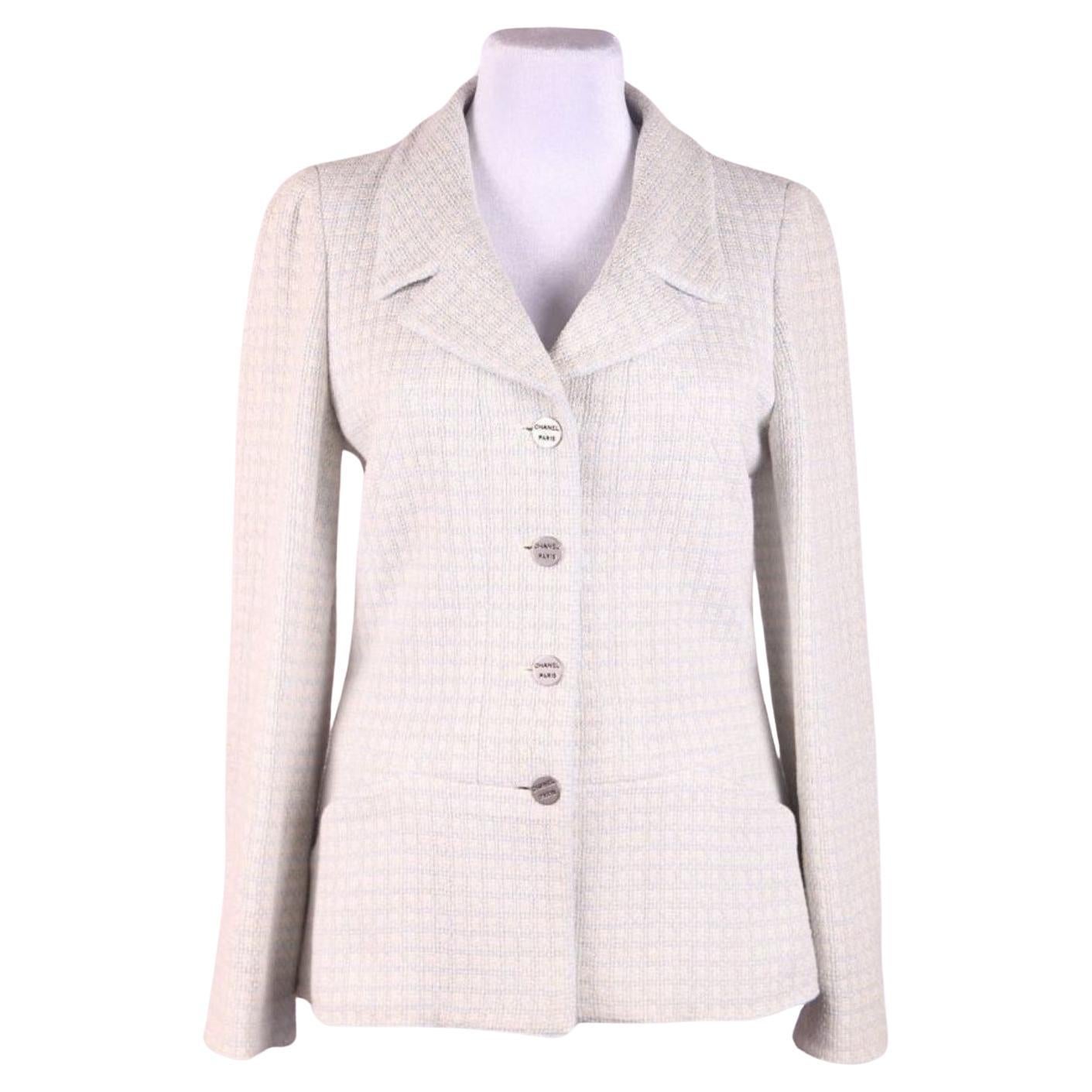 Chanel Cream Blazer Jacket Cruise 2000 For Sale