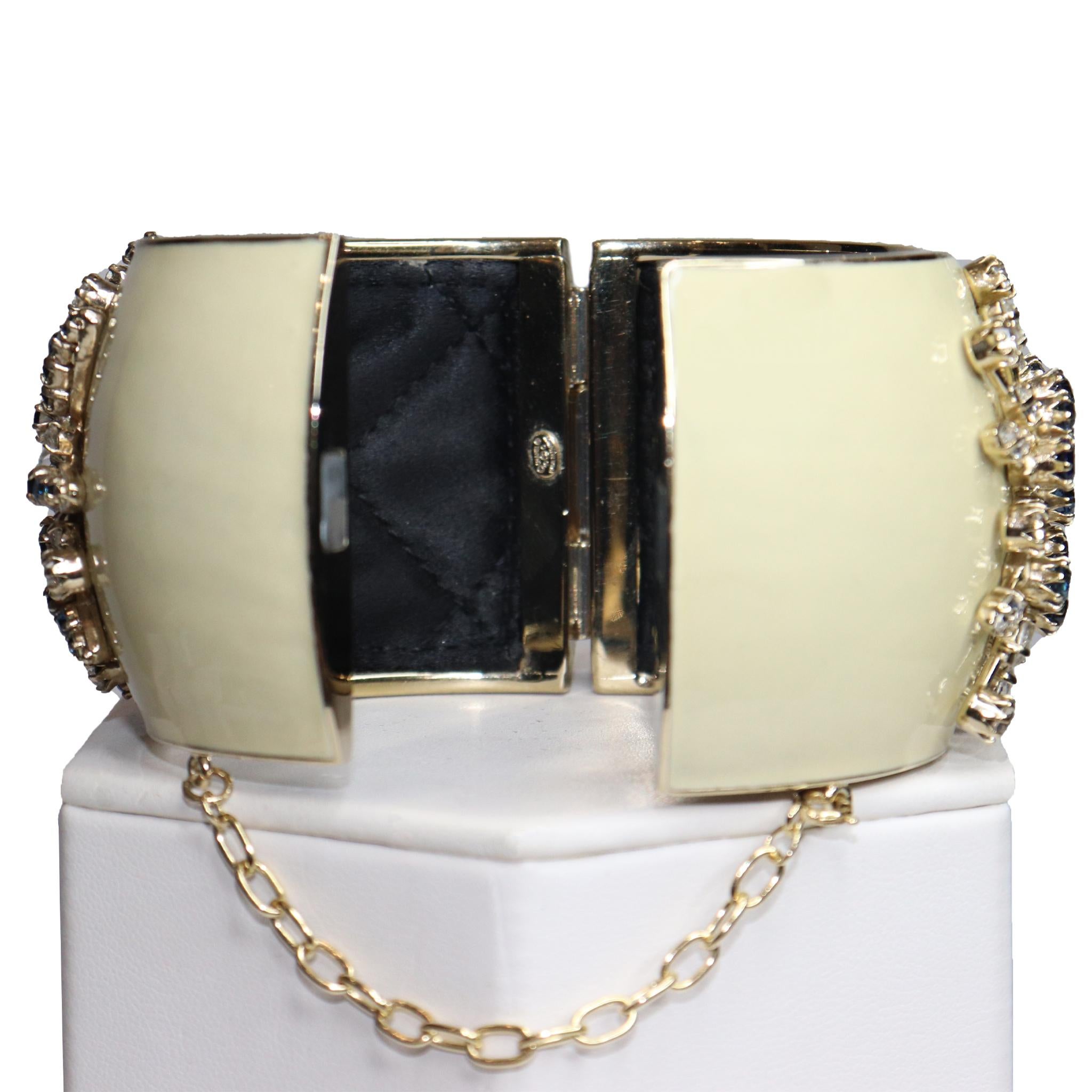Women's Chanel Cream Bracelet with 'CC' Logo and Jewel Star 