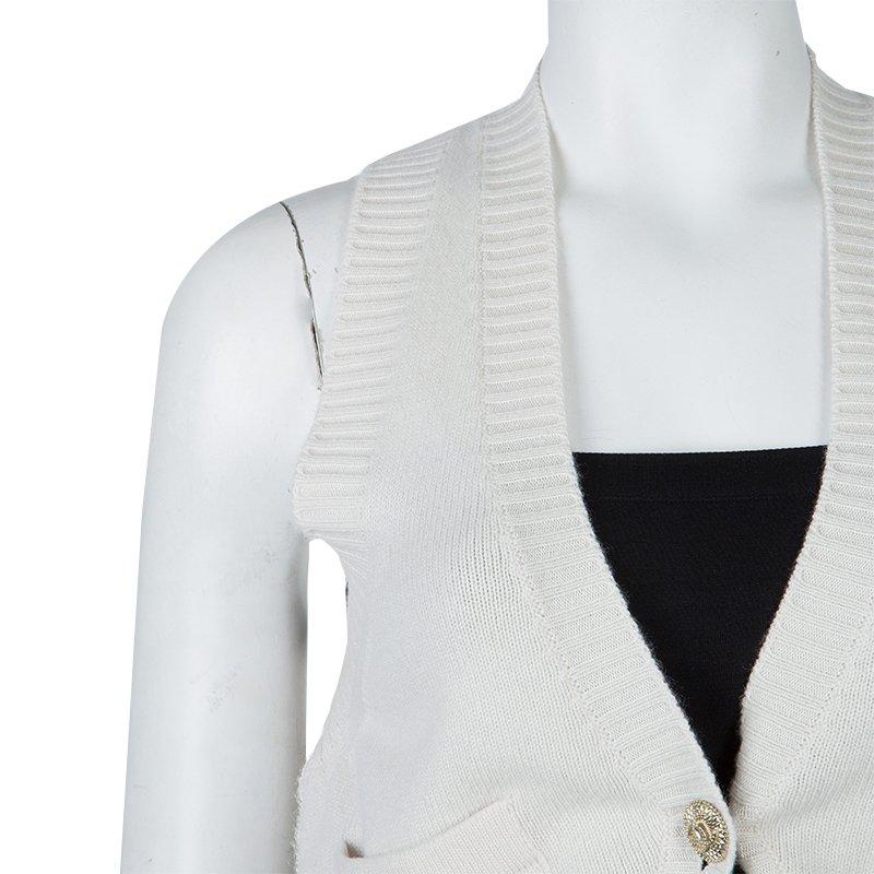 Women's Chanel Cream Cashmere Vest S