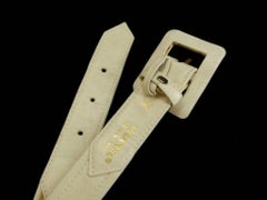 Chanel Cream Cc Stripe 223895 Belt