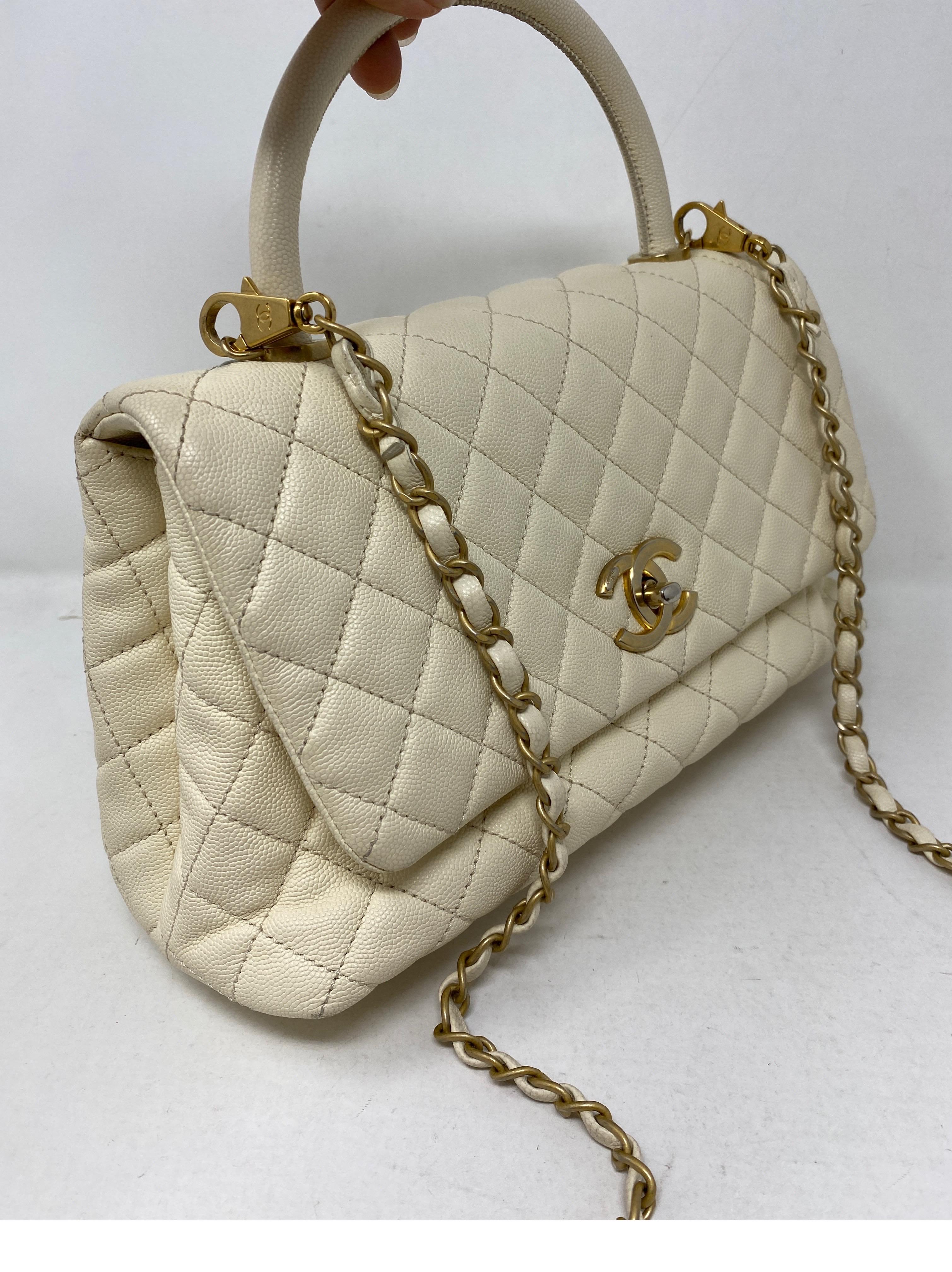 Chanel Creme Coco Henkeltasche (Braun)