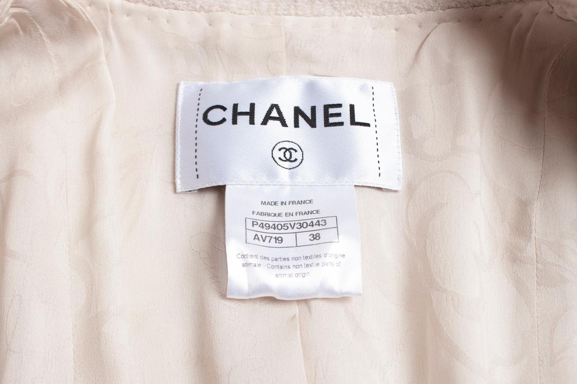 Veste en laine couleur crème Chanel Pour femmes en vente