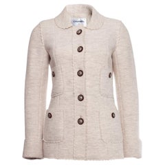 Chanel, giacca di lana color crema