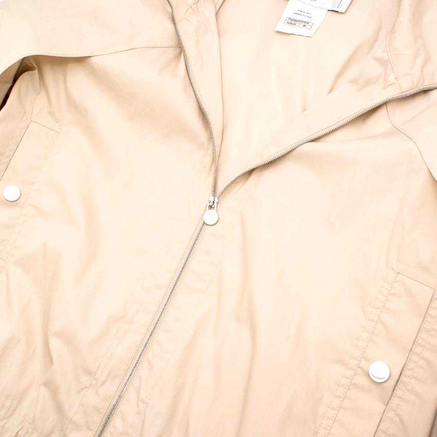 Chanel Cream Drawstring Cotton Blend Lightweight Trench Coat - Size US 6 In Excellent Condition In London, GB