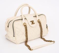 Chanel Cream Gold Shiva Bowling Bag