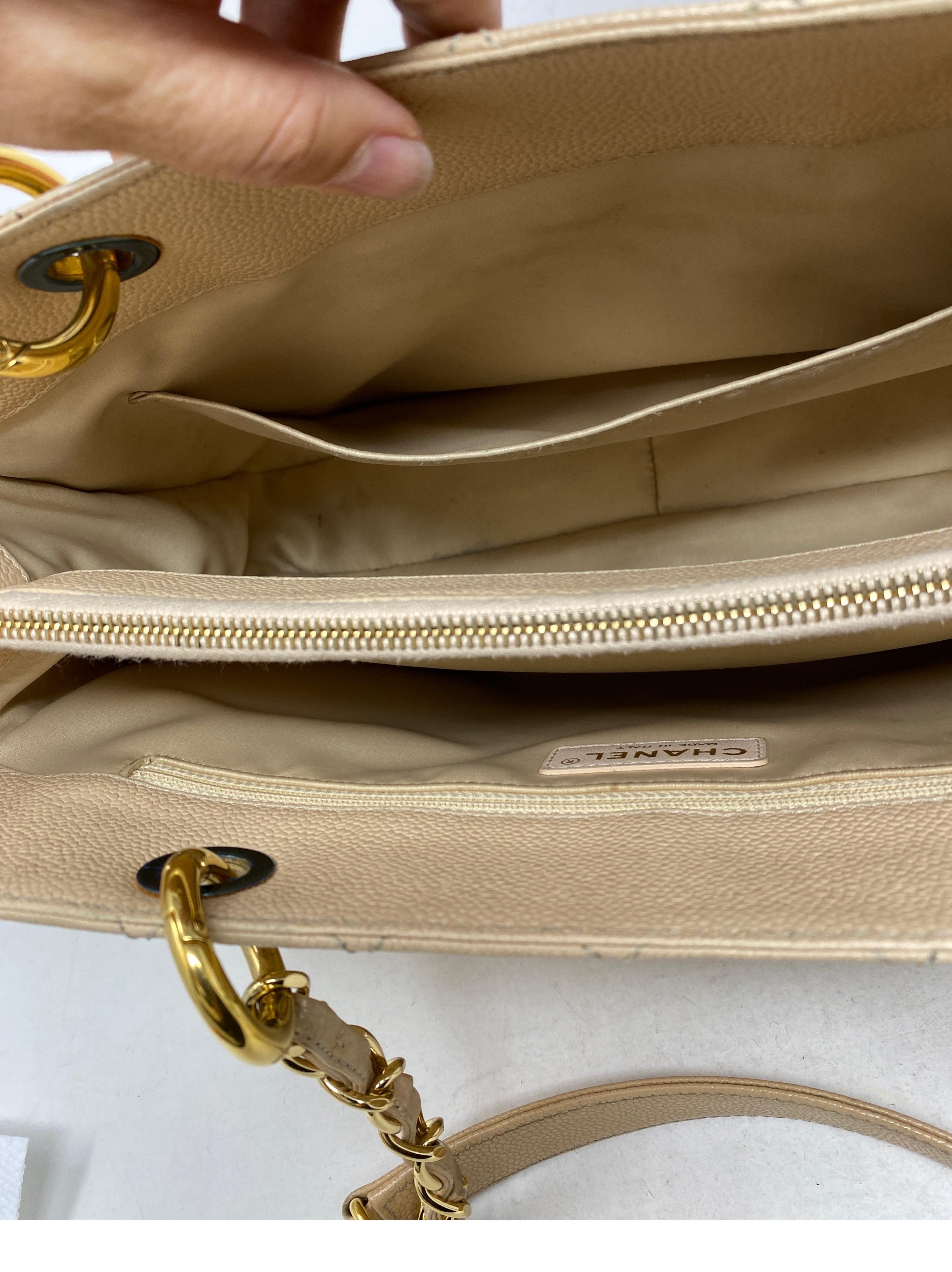 Chanel Cream Grand Shopper Tote Bag 5