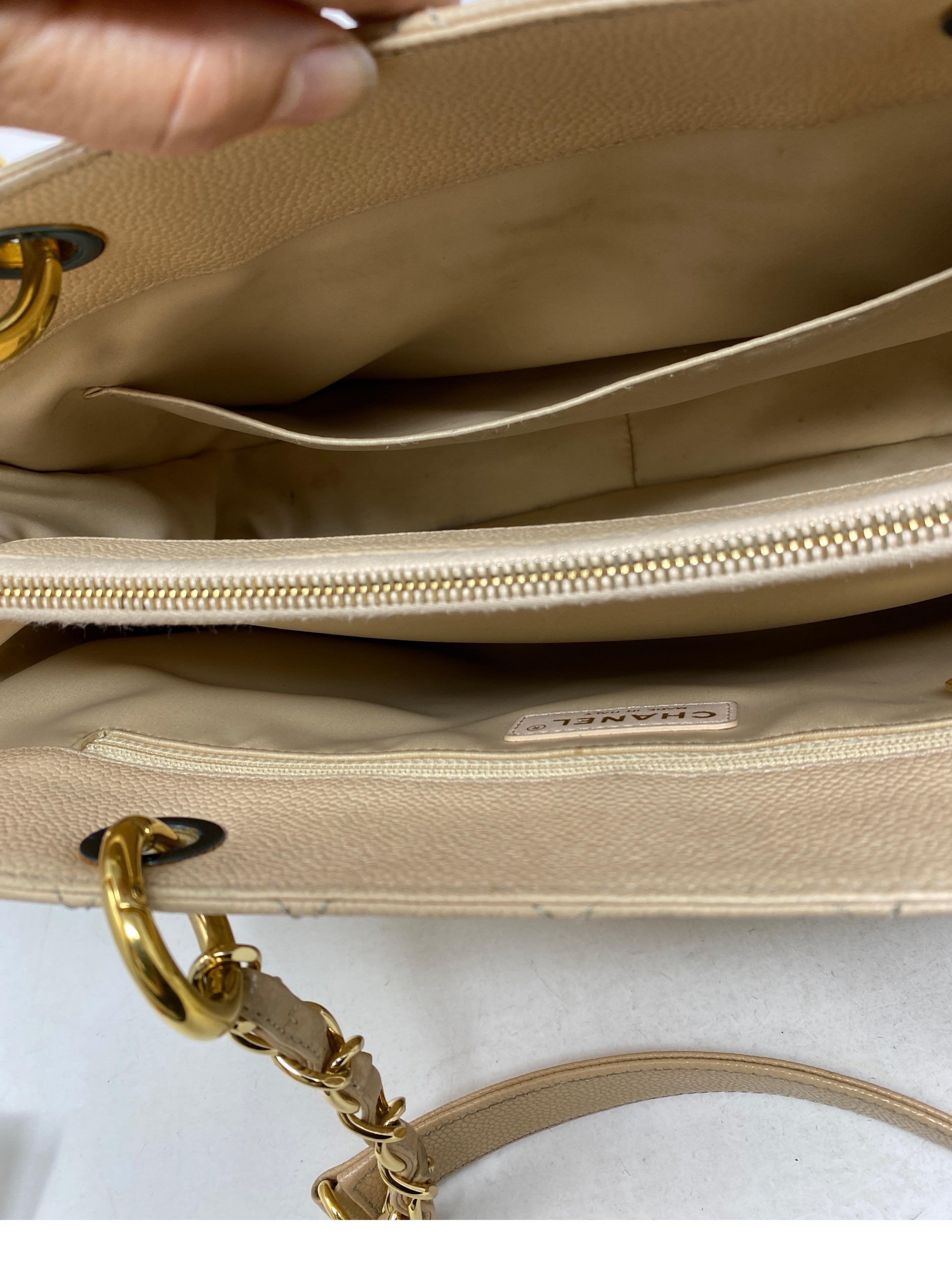 Chanel Cream Grand Shopper Tote Bag 6