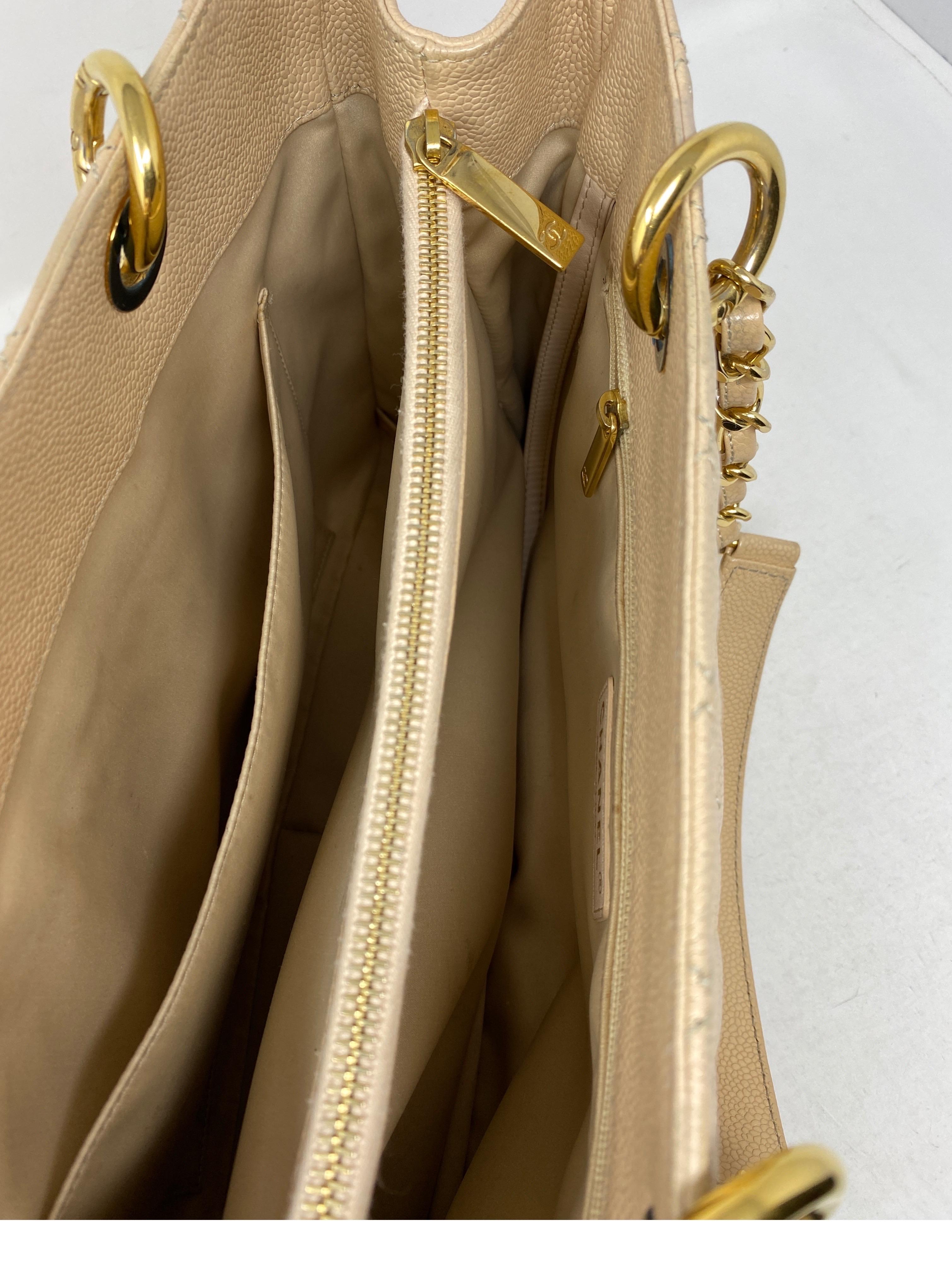 Chanel Cream Grand Shopper Tote Bag 7