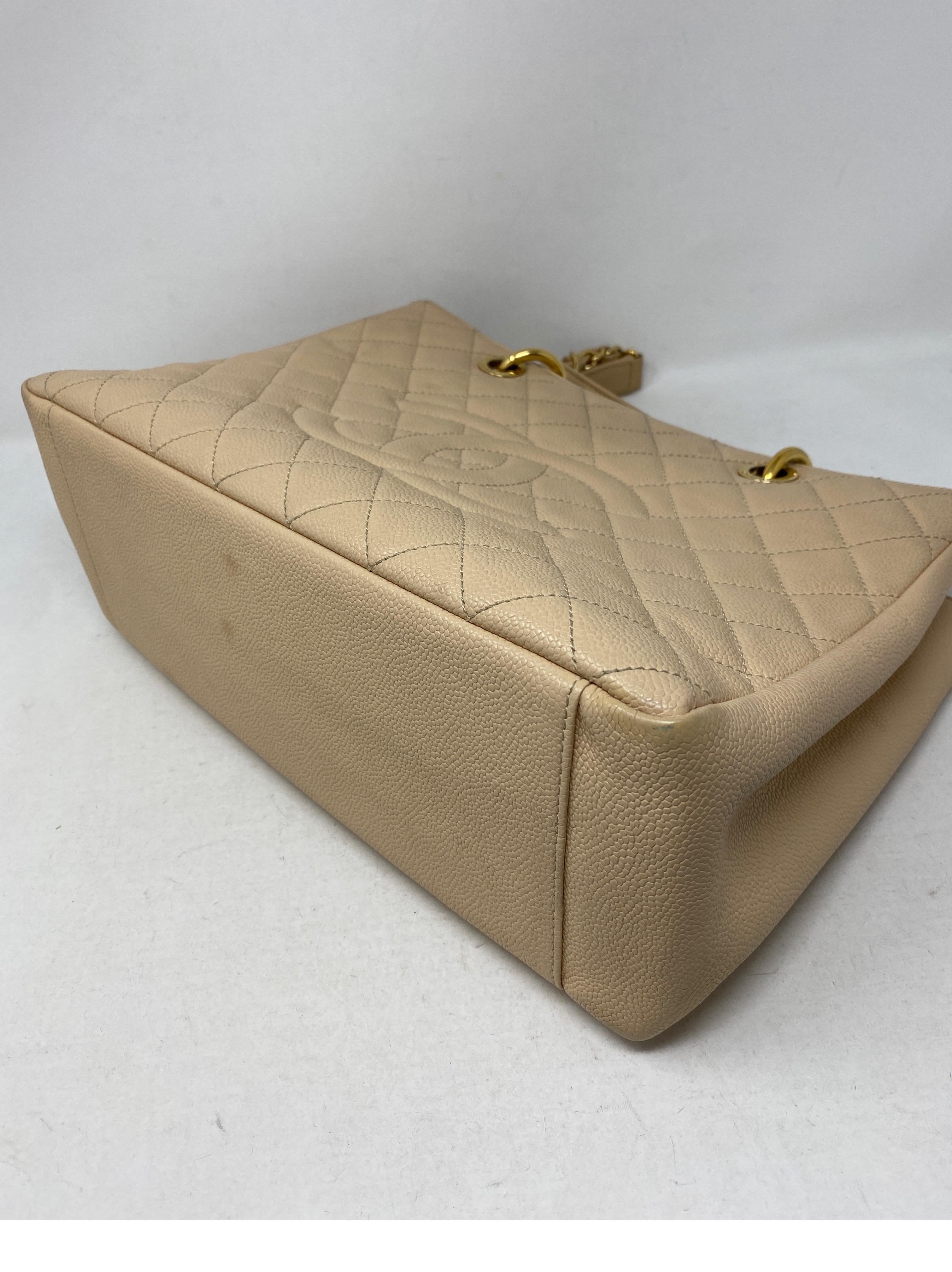 Chanel Cream Grand Shopper Tote Bag 8