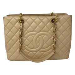 Chanel Cream Grand Shopper Tote 