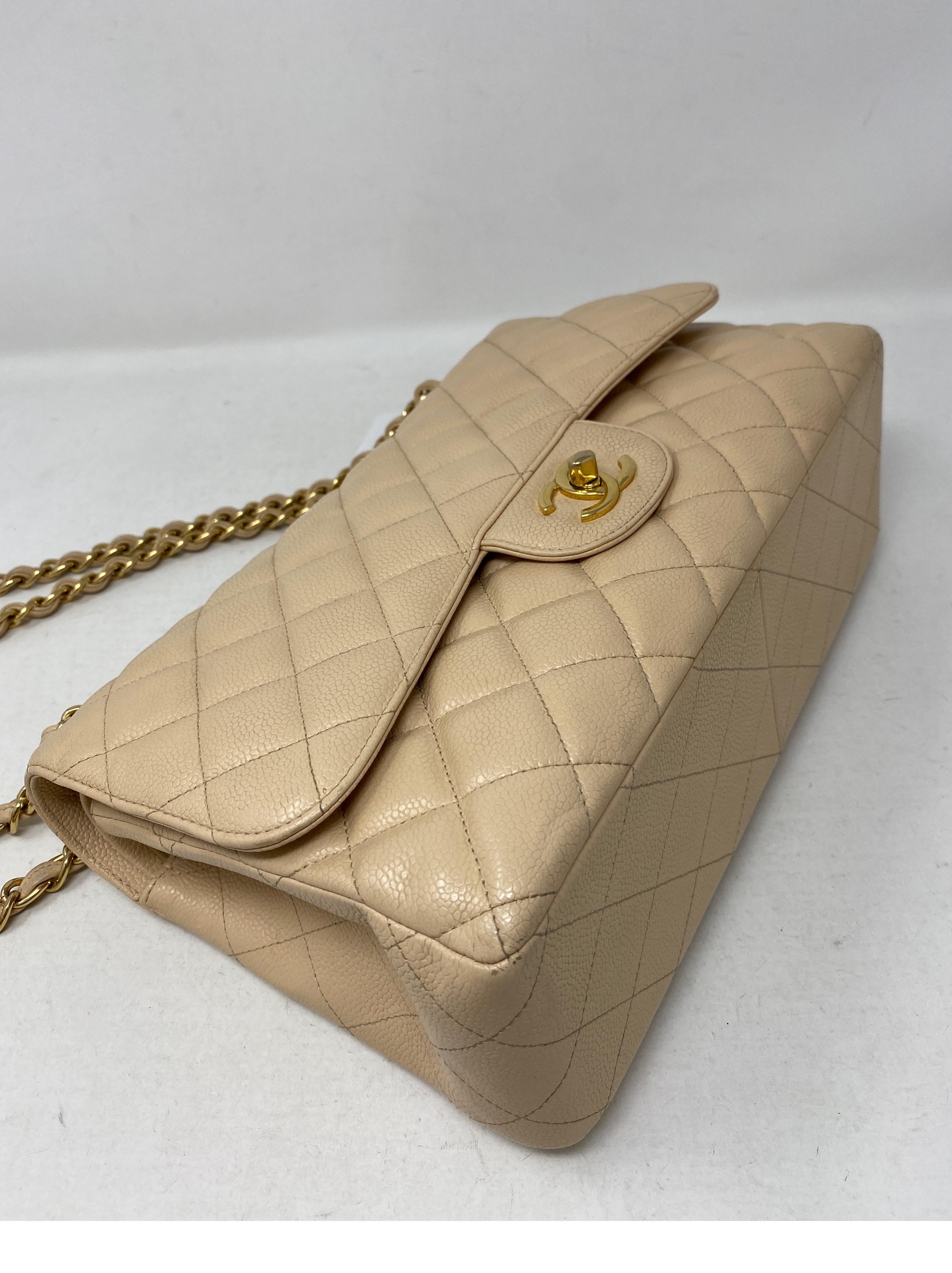Chanel Cream Jumbo Double Flap Bag  2