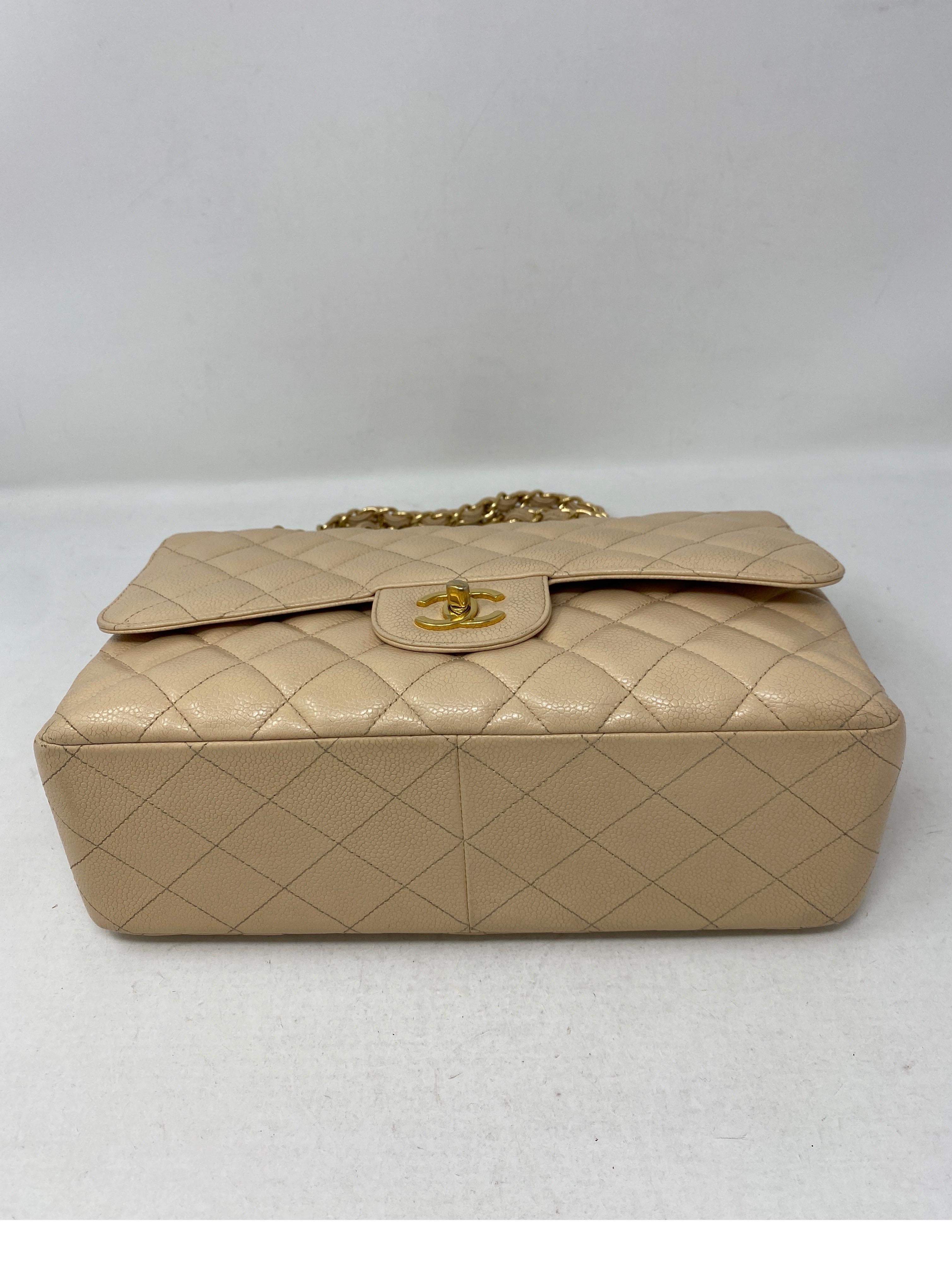 Chanel Cream Jumbo Double Flap Bag  3
