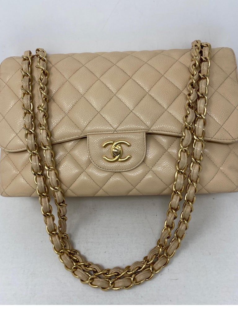 Chanel Cream Jumbo Double Flap Bag at 1stDibs