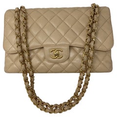 Chanel Cream Jumbo Double Flap Bag