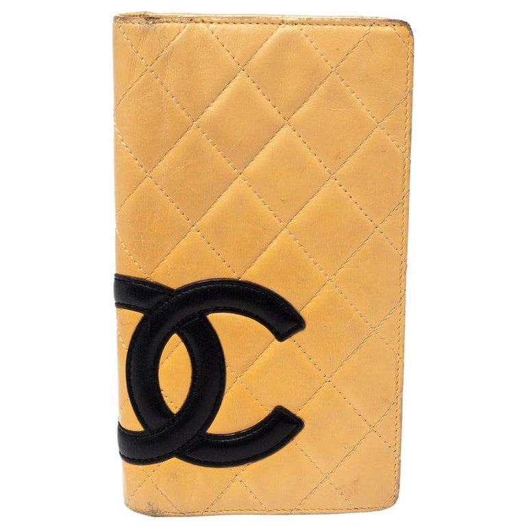 Chanel Cream Leather Cambon Ligne Bifold Wallet