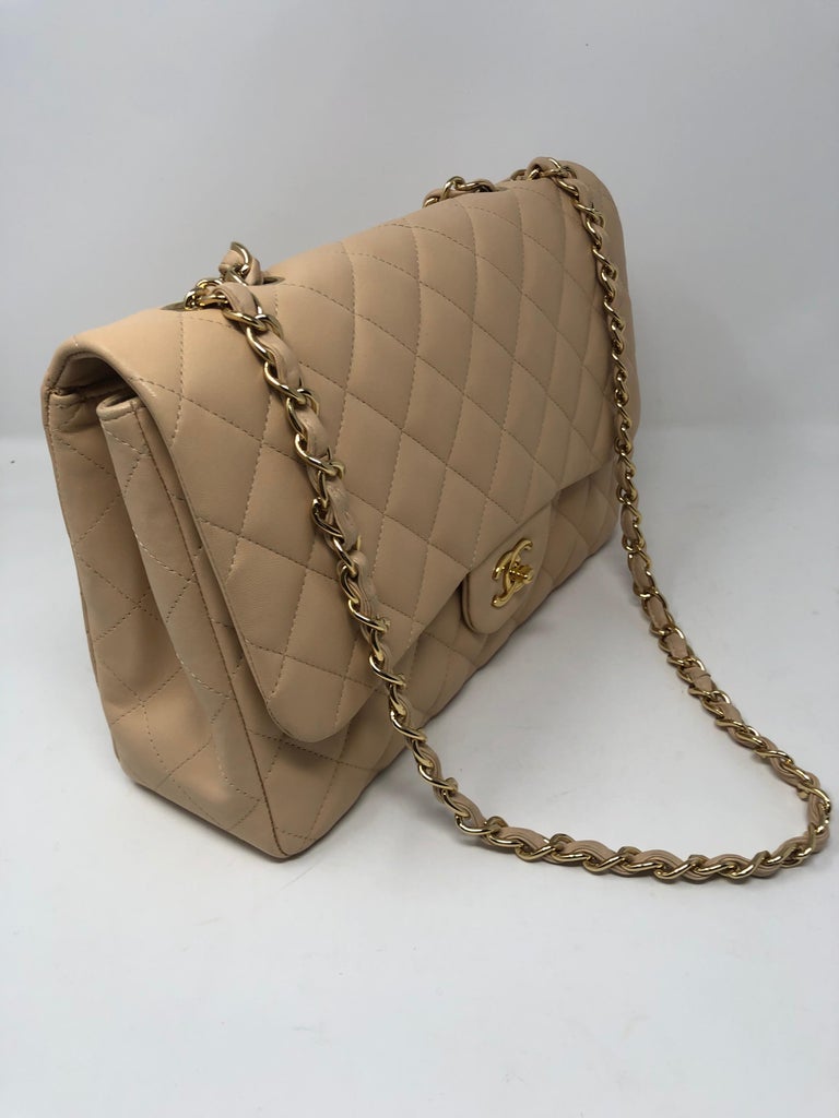 Chanel Cream Leather Jumbo Crossbody Bag at 1stDibs | chanel jumbo ...