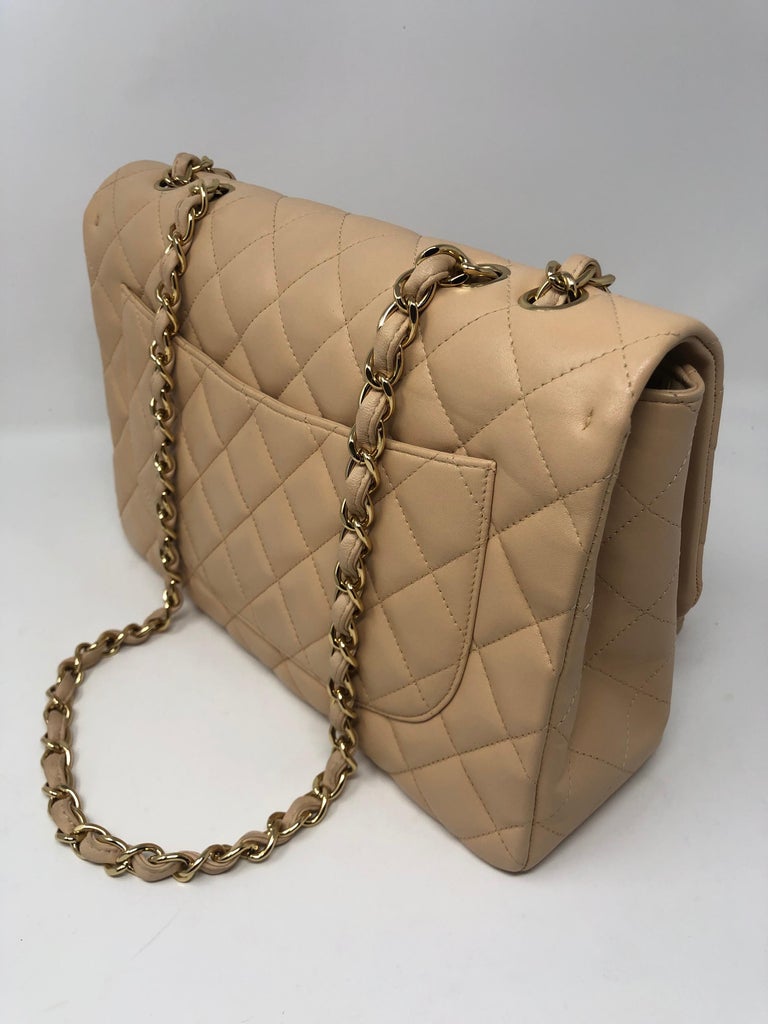 Chanel Cream Leather Jumbo Crossbody Bag at 1stDibs | chanel jumbo ...