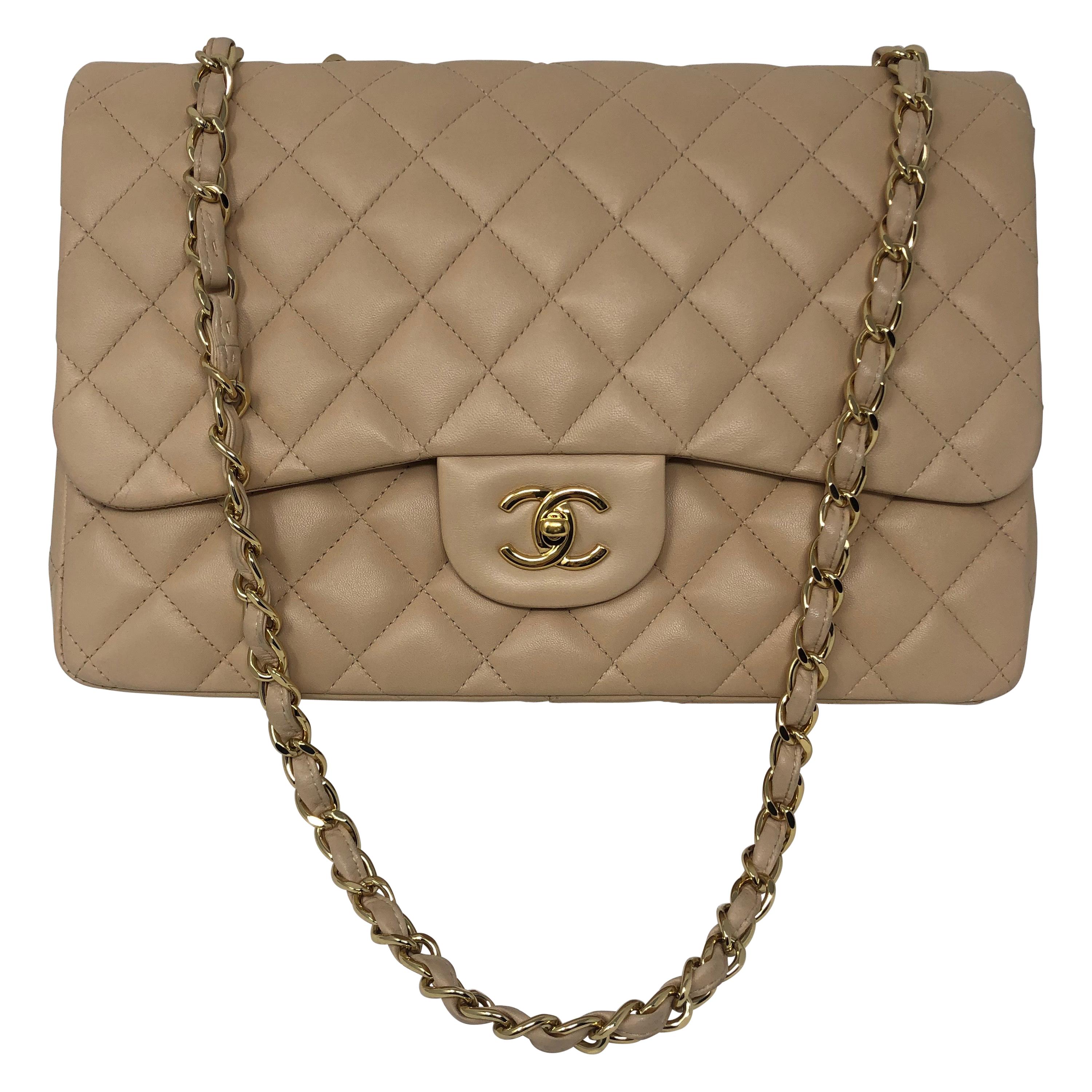 Chanel Cream Leather Jumbo Crossbody Bag at 1stDibs chanel jumbo