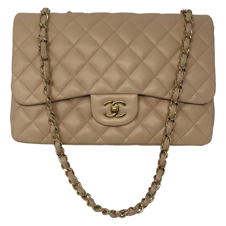 Chanel Cream Leather Jumbo Crossbody Bag at 1stDibs | chanel jumbo crossbody
