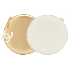 Chanel Cream /Metallic Gold Plate Bag