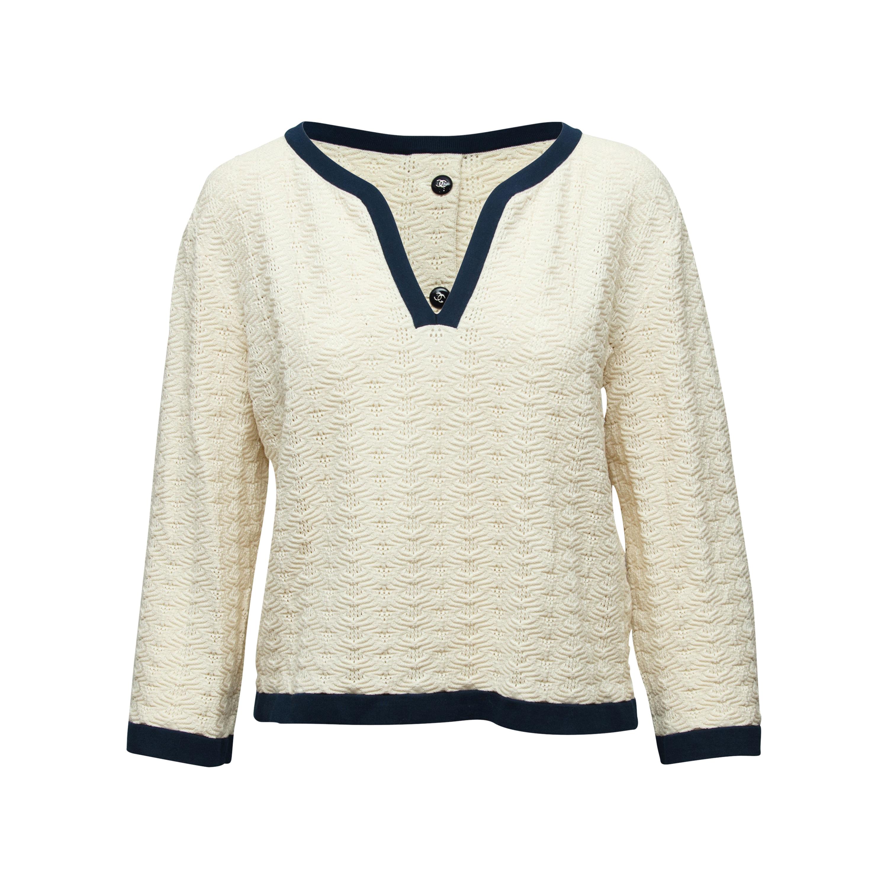 chanel v neck sweater