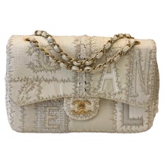 Chanel Cream Patchwork Jumbo Flap Bag