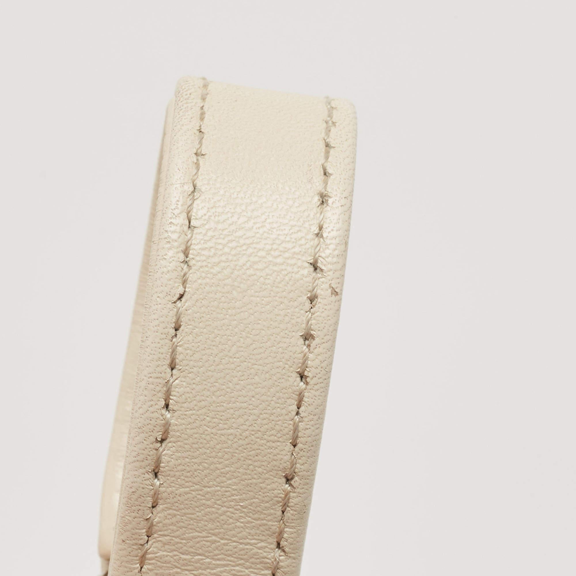 Chanel Cream Perforated Leather Up In The Air Tote 6