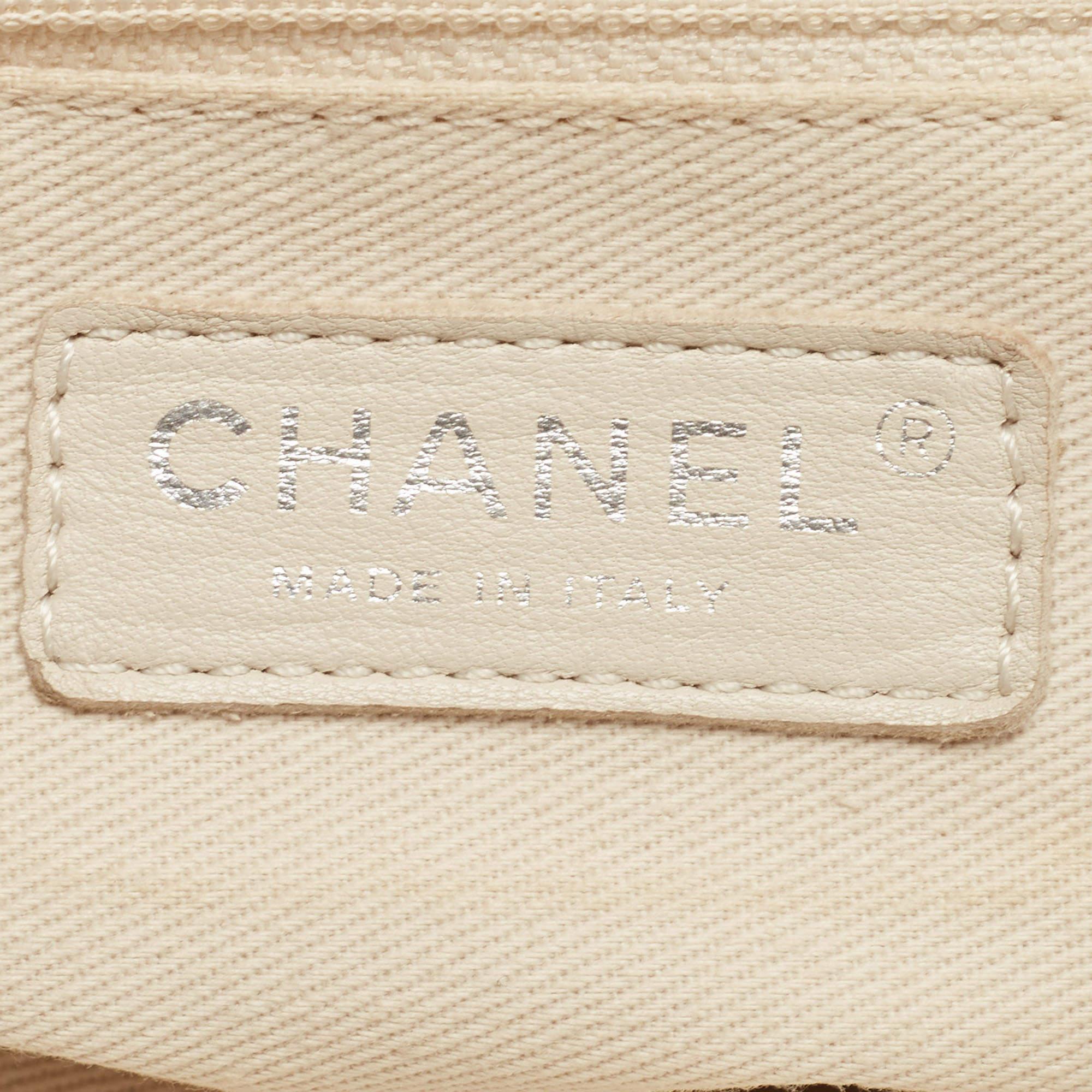 Chanel Cream Perforated Leather Up In The Air Tote 11
