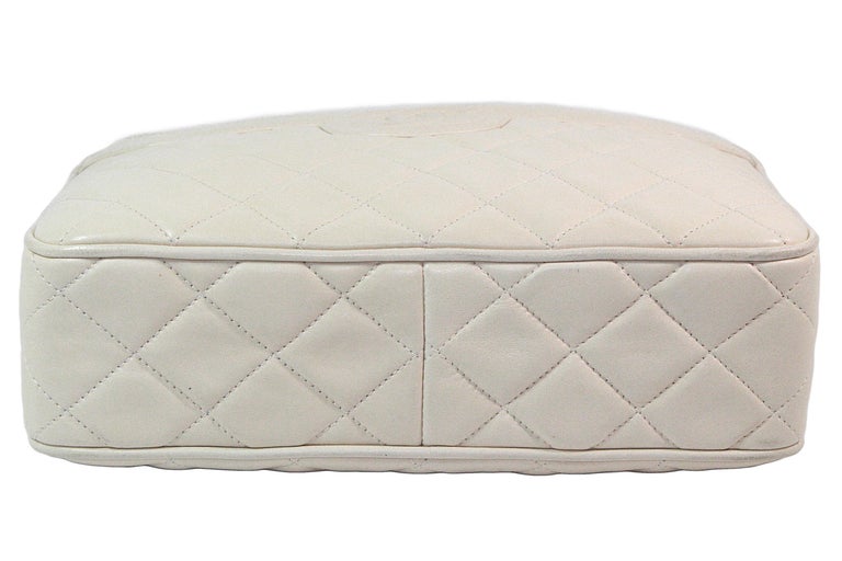 Chanel Cream Quilted Leather Crossbody Bag