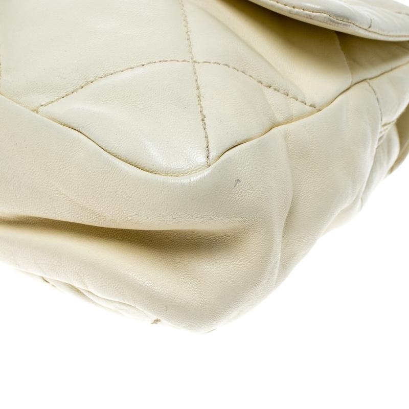 Chanel Cream Quilted Leather Flap Bag For Sale at 1stDibs | chanel ...