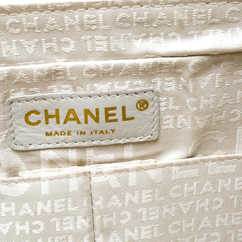 Women's Chanel Cream Quilted Leather Flap Bag