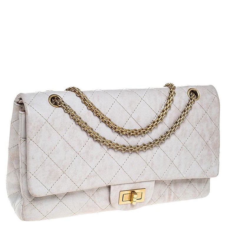Chanel Cream Quilted Leather Reissue 2.55 Classic 227 Flap Bag For Sale ...
