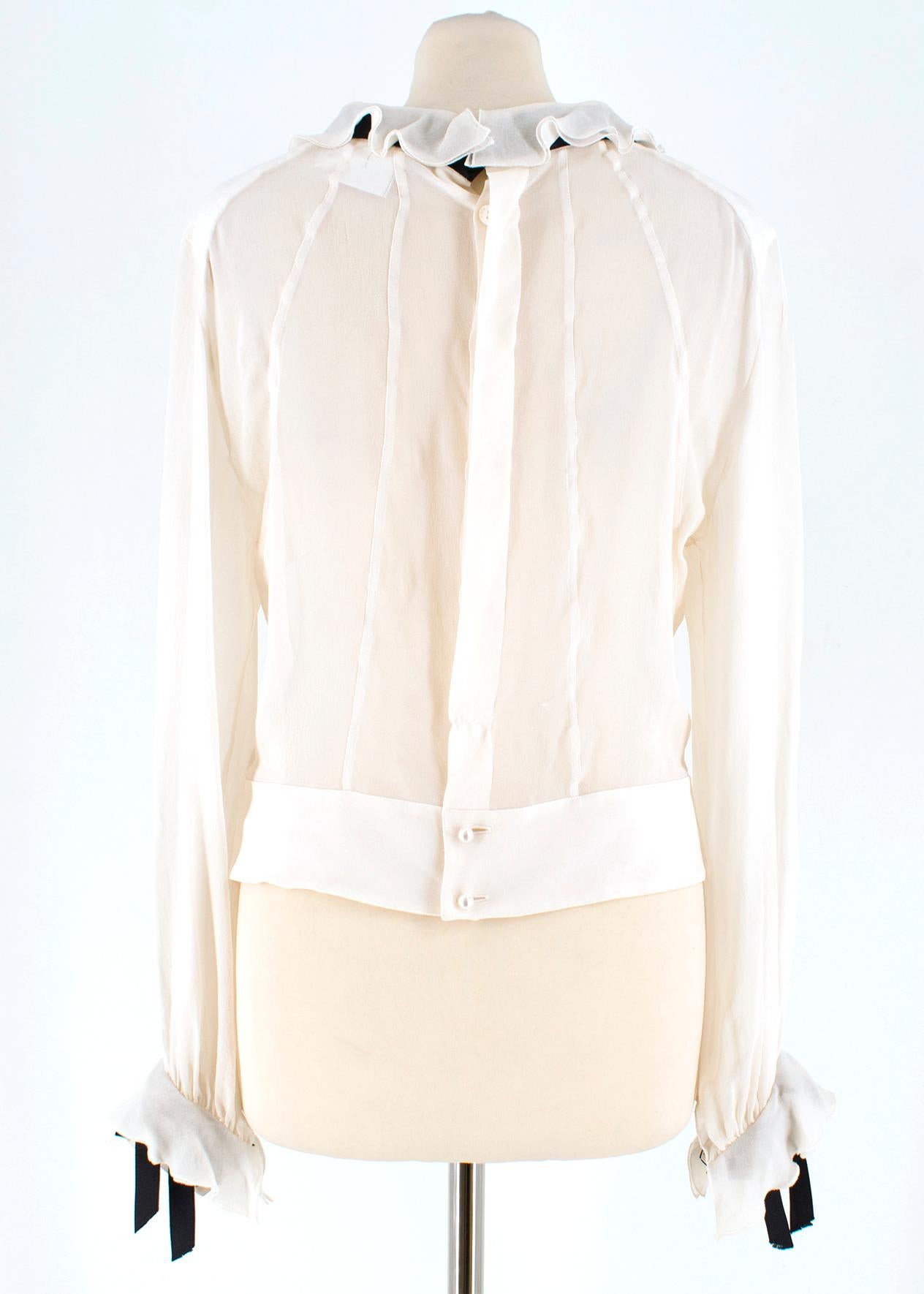 cream chiffon blouse