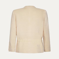 Chanel Cream Textured Jersey Jacket with Gold Buttons, Circa 1990s