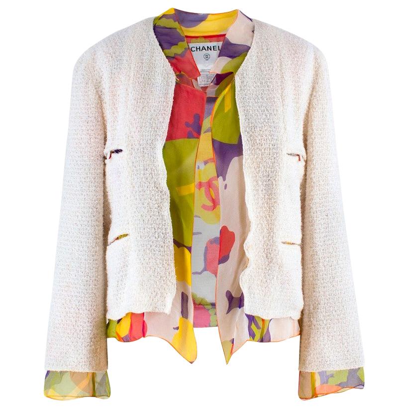 cream chiffon jacket