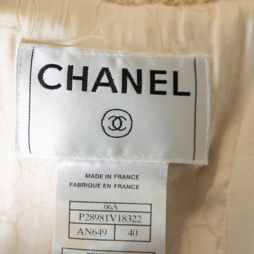 chanel cream tweed jacket
