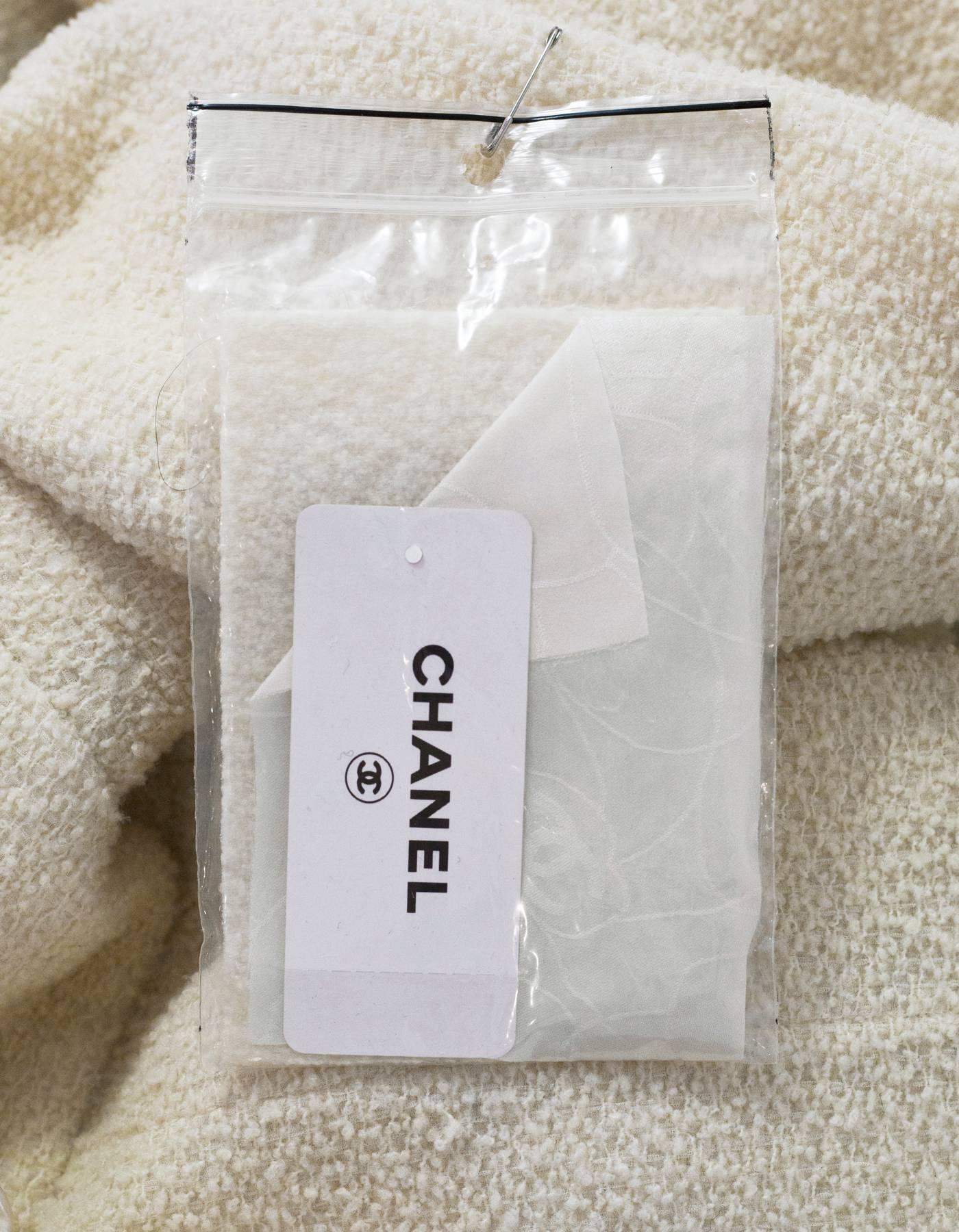 Chanel Cream Wool Jacket Sz FR34 3