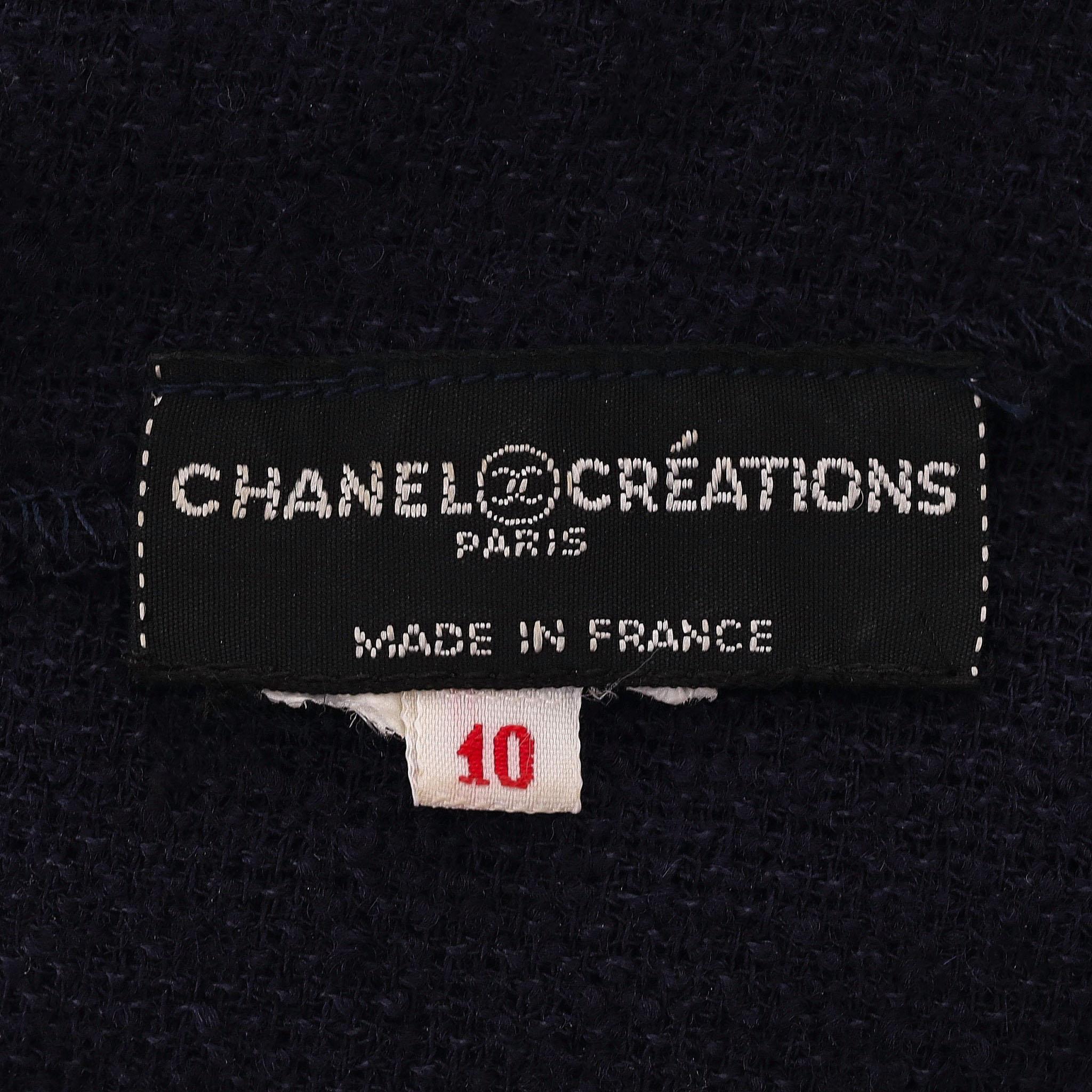 Chanel Creations 1970's Bow Detail Wool Dress With Lion Head Buttons For Sale 1