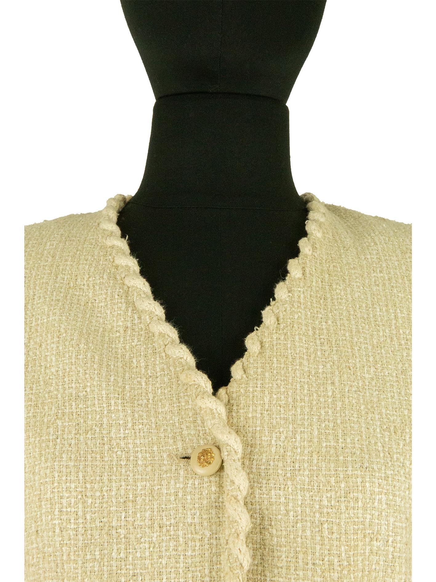 Beige Chanel Creations 1970s Cream Jacket For Sale