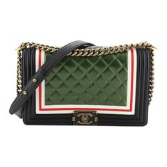 Chanel Crest Boy Flap Tasche gesteppt Lammfell neue Medium