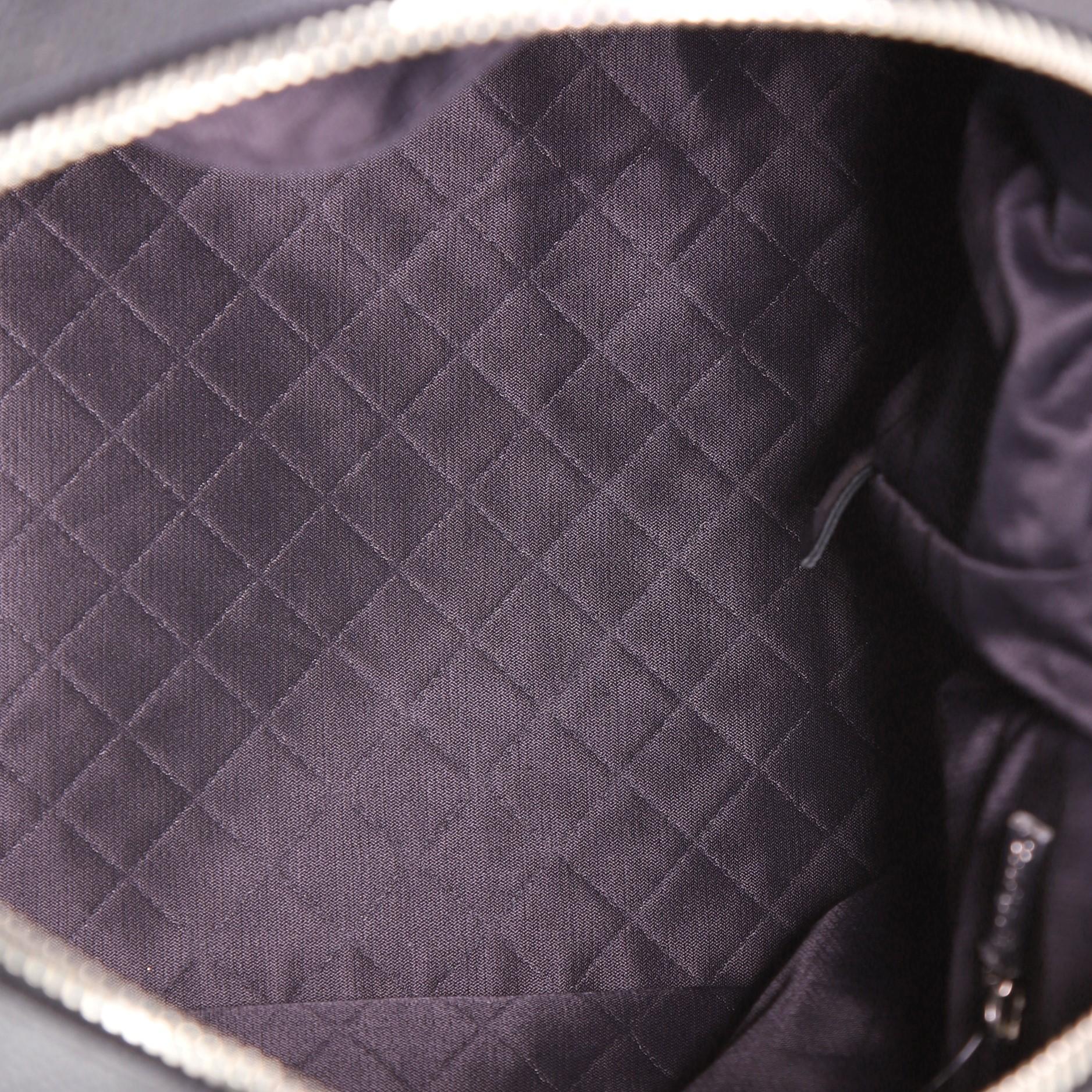 Chanel Crest Trip Bowlingtasche aus Tweed und Kaviar Medium 2