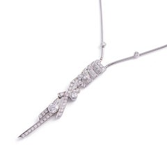 Chanel Cristaux Glaces Diamond 18K White Gold Necklace Earrings