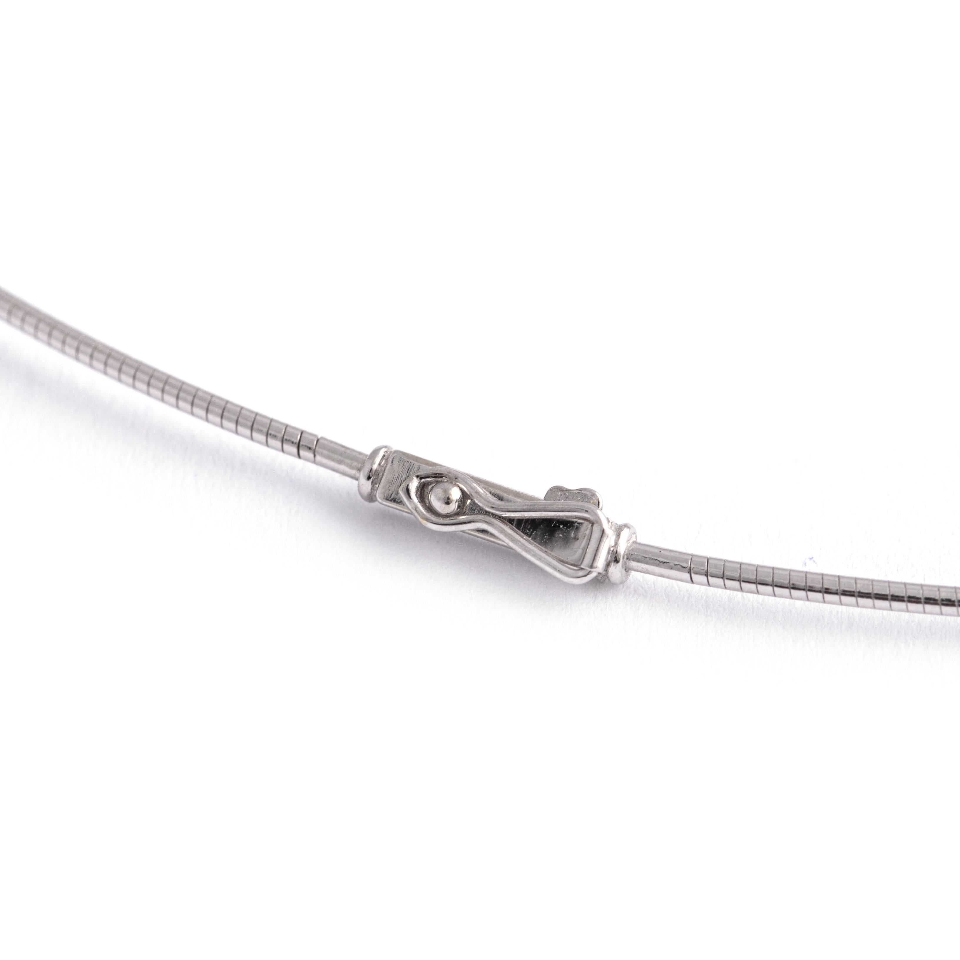 Chanel Cristaux Glaces Diamond 18K White Gold Necklace Earrings For Sale 1