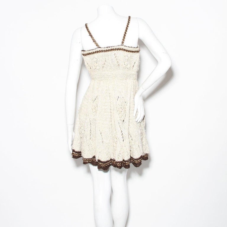 Spring 2010 Chanel Crochet Chain Trim Dress at 1stDibs | chanel chain dress,  chanel crochet dress, chain dress chanel