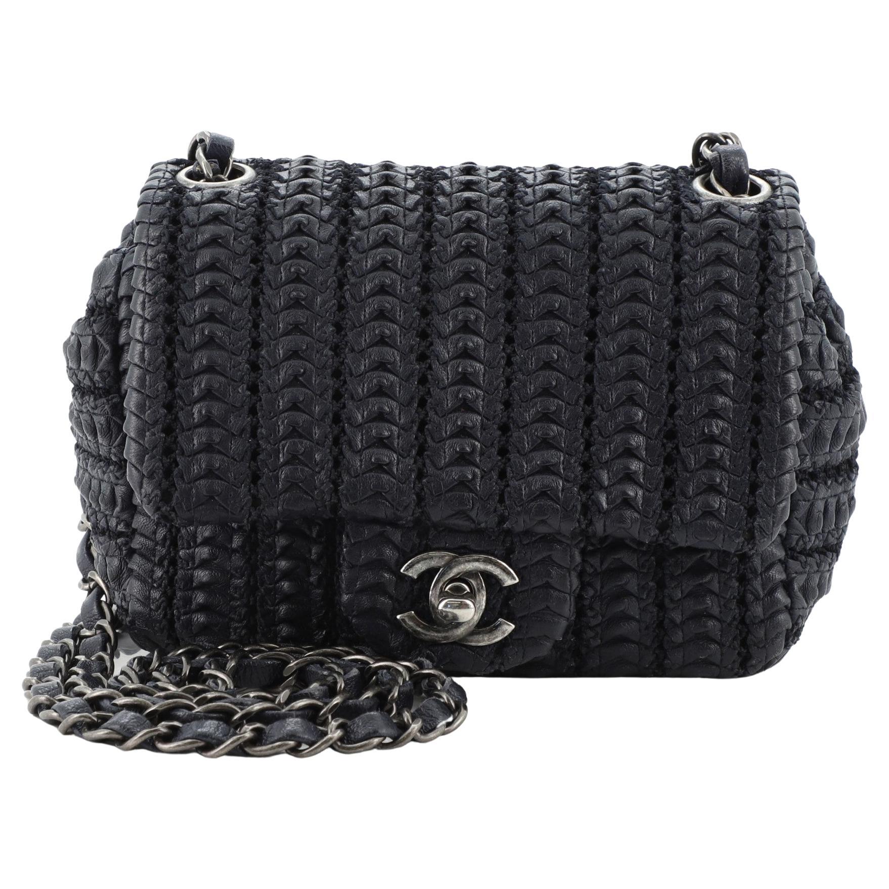 Chanel Crochet Flap Bag Lambskin Small at 1stDibs