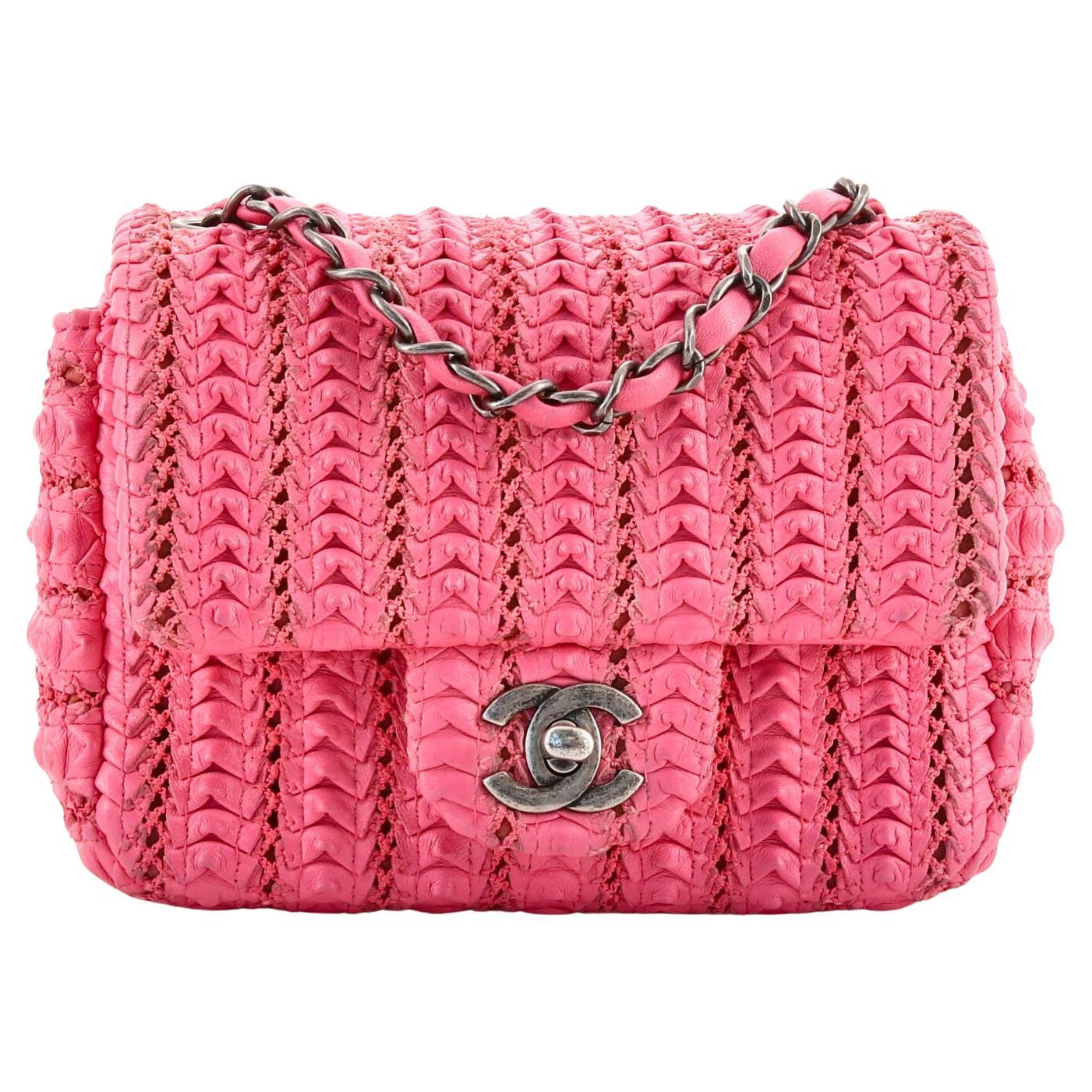 Chanel Crochet Flap Bag Lambskin Small at 1stDibs  chanel crochet bag,  karl lagerfeld lego crystal bag