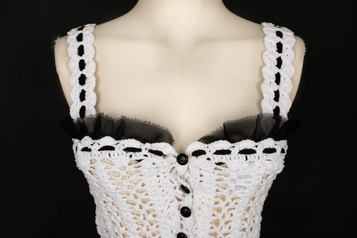 Women's Chanel Crochet Top in White