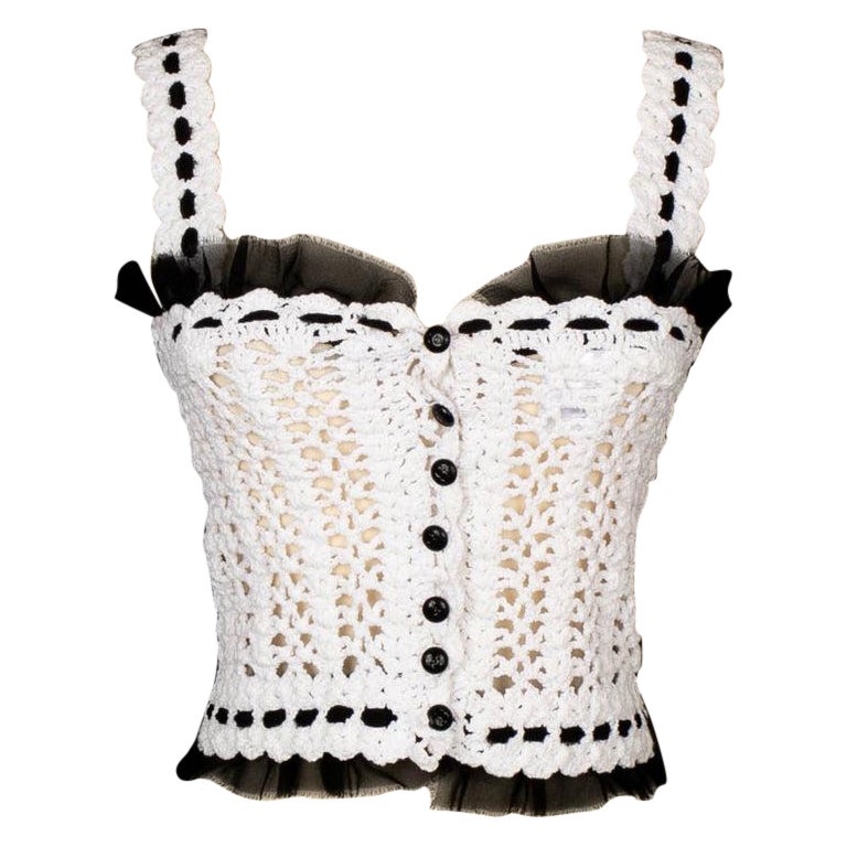 Chanel Crochet Top in White