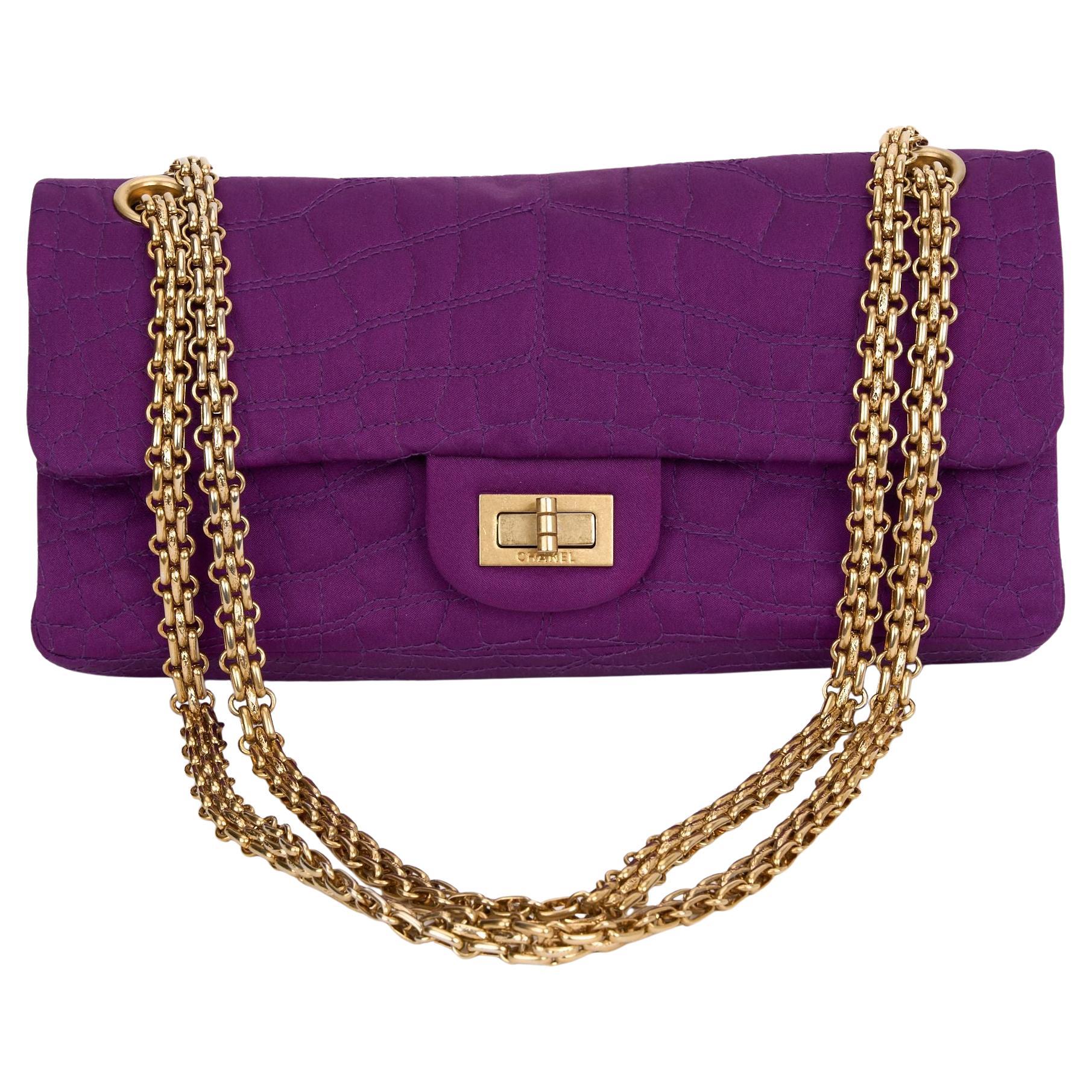 Chanel Croco-Quilted Reissue Flap Bag For Sale